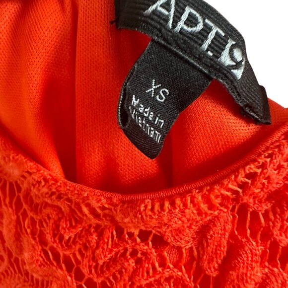 Apt 9 Crochet Maxi Dress "Tangerine Tango" Womens XS - Picture 6 of 6